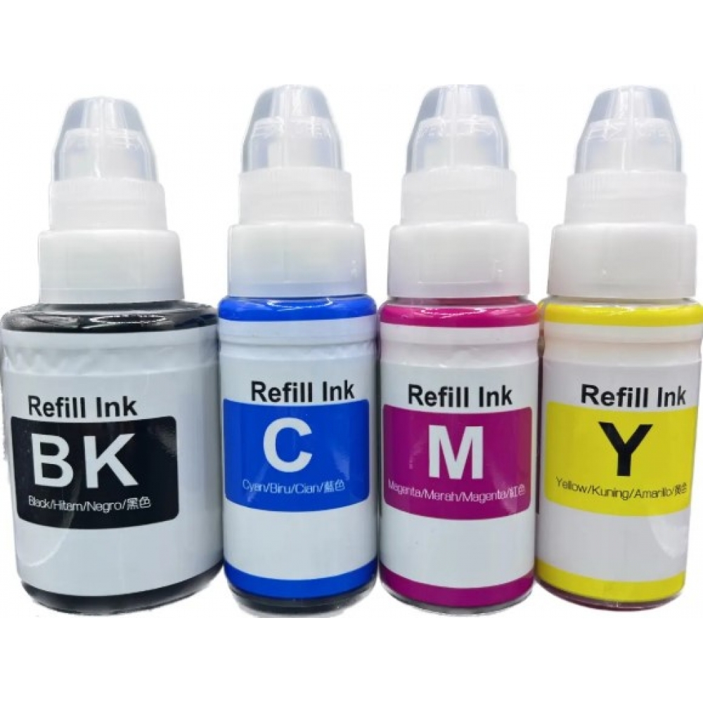 KIT TINTAS REFIL PARA IMPRESSORA CANON SÉRIE G - CIANO MAGENTA AMARELO PRETO