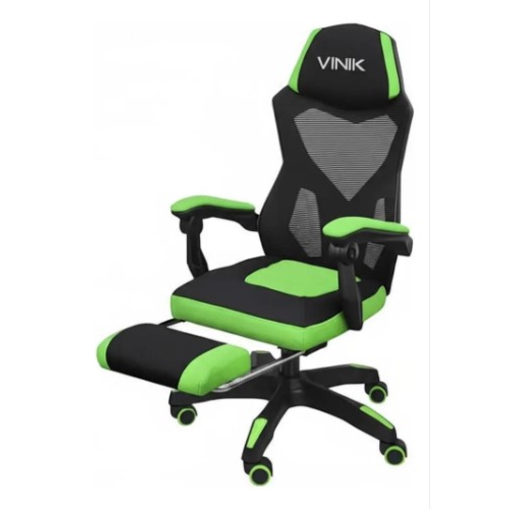 CADEIRA GAMER ROCKET PRETA COM VERDE