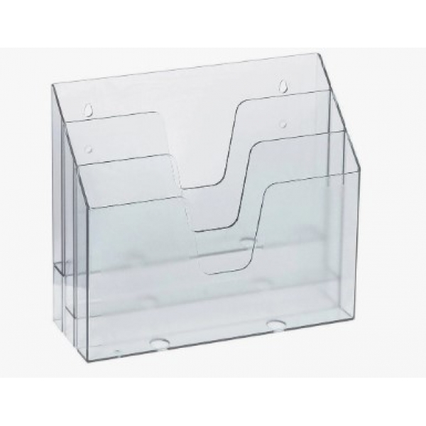 ORGANIZADOR TRIPLO OFFICE ACRILICO CRISTAL