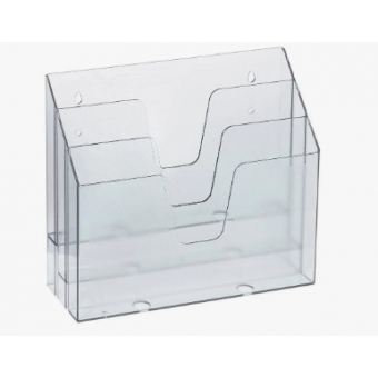 ORGANIZADOR TRIPLO OFFICE ACRILICO CRISTAL