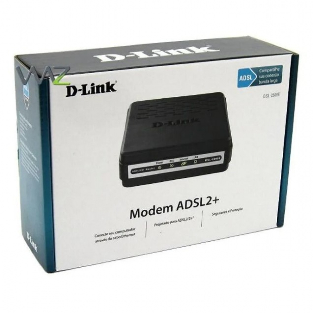 MODEM ROTEADOR ADSL2+ D-LINK DSL-2500E ETHERNET