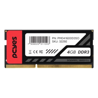 MEMÓRIA RAM PCYES 4GB DDR3 1600MHZ SODIMM PARA NOTEBOOK (PM041600D3SO)