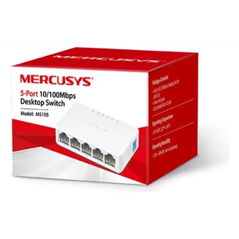 SWITCH DE MESA MERCUSYS MS105 5 PORTAS 10/100 Mbps