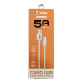 Cabo USB para Tipo C Shinka 5A (2m / CB-TPC-2M)