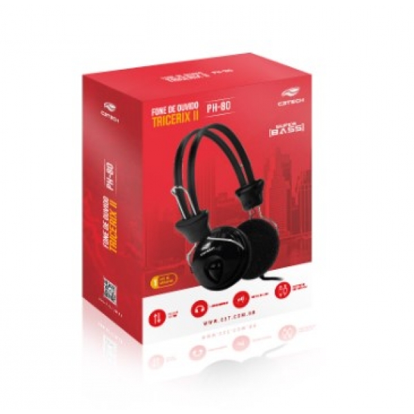 Fone de Ouvido C3Tech Tricerix II PH-80