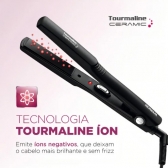 Prancha Alisadora Tourmaline Ceramic Mondial Preto Bivolt P-15