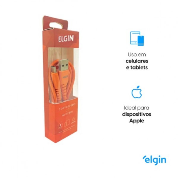 Cabo USB Tipo C Elgin (1m / USB 2.0 AM)