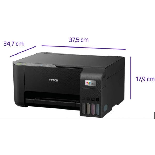 IMPRESSORA ECOTANK EPSON L3250  MULTIFUNCIONAL COR PRETA