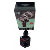 Transmissor FM Bluetooth Veicular X8 - Carregador Rápido Duplo USB 3.1A e Chamadas Viva-Voz