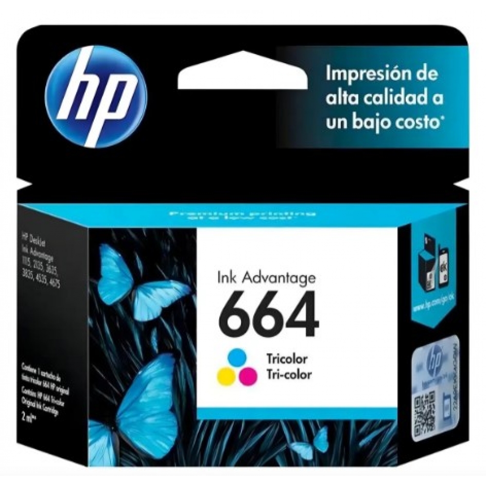 CARTUCHO DE TINTA COLORIDO HP 664