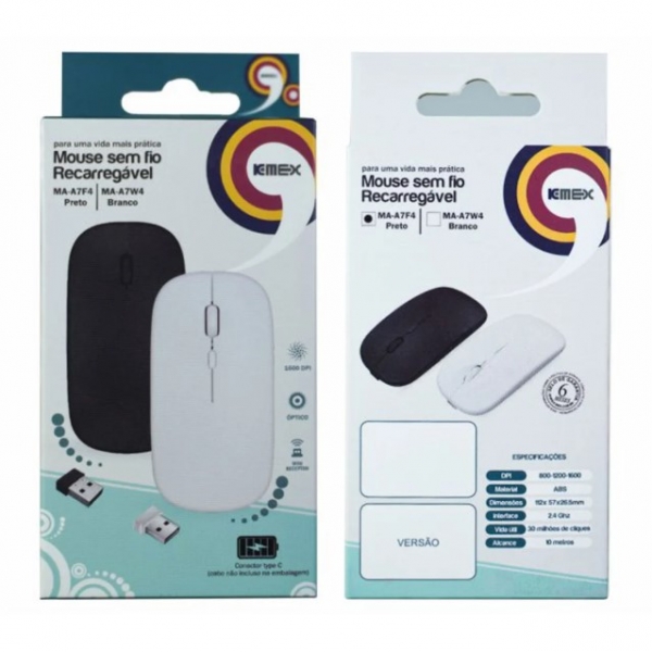MOUSE SEM FIO K-MEX MA-A7F4