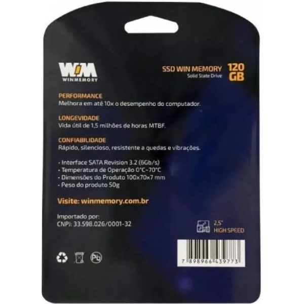 SSD WINMEMORY 120GB SATA III 2.5