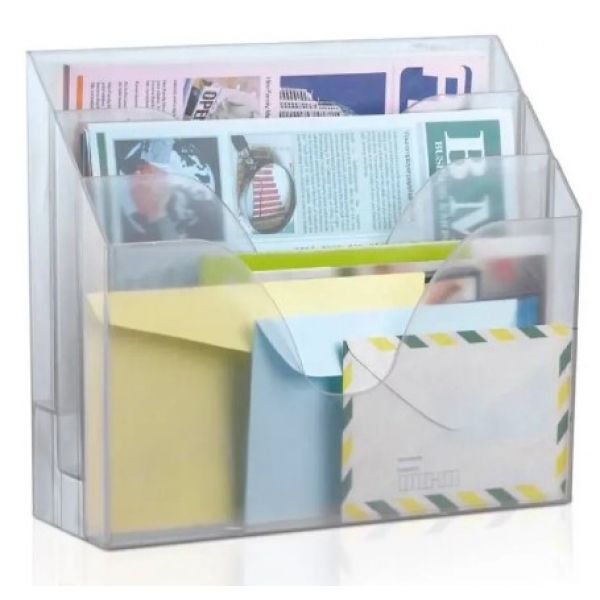 ORGANIZADOR TRIPLO OFFICE ACRILICO CRISTAL