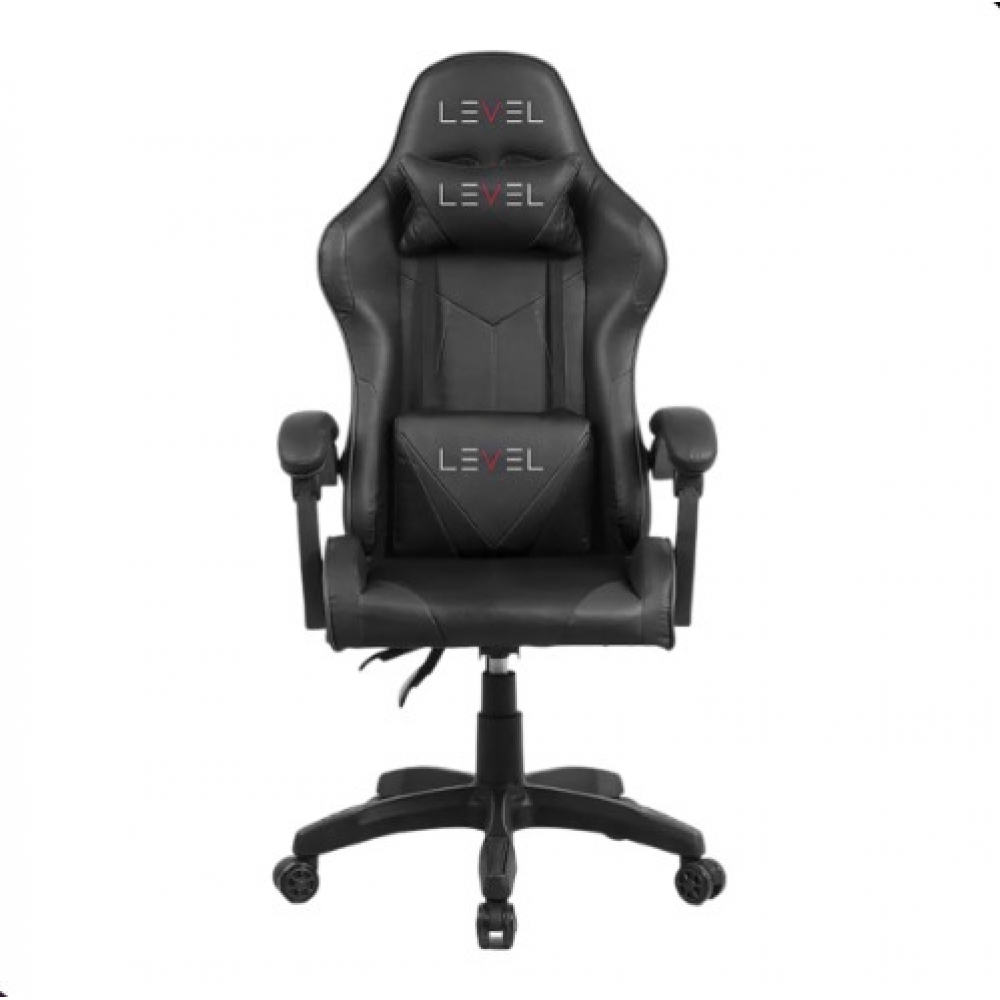 Cadeira Gamer Level Ergonômica Reclinável Com Almofada Preta